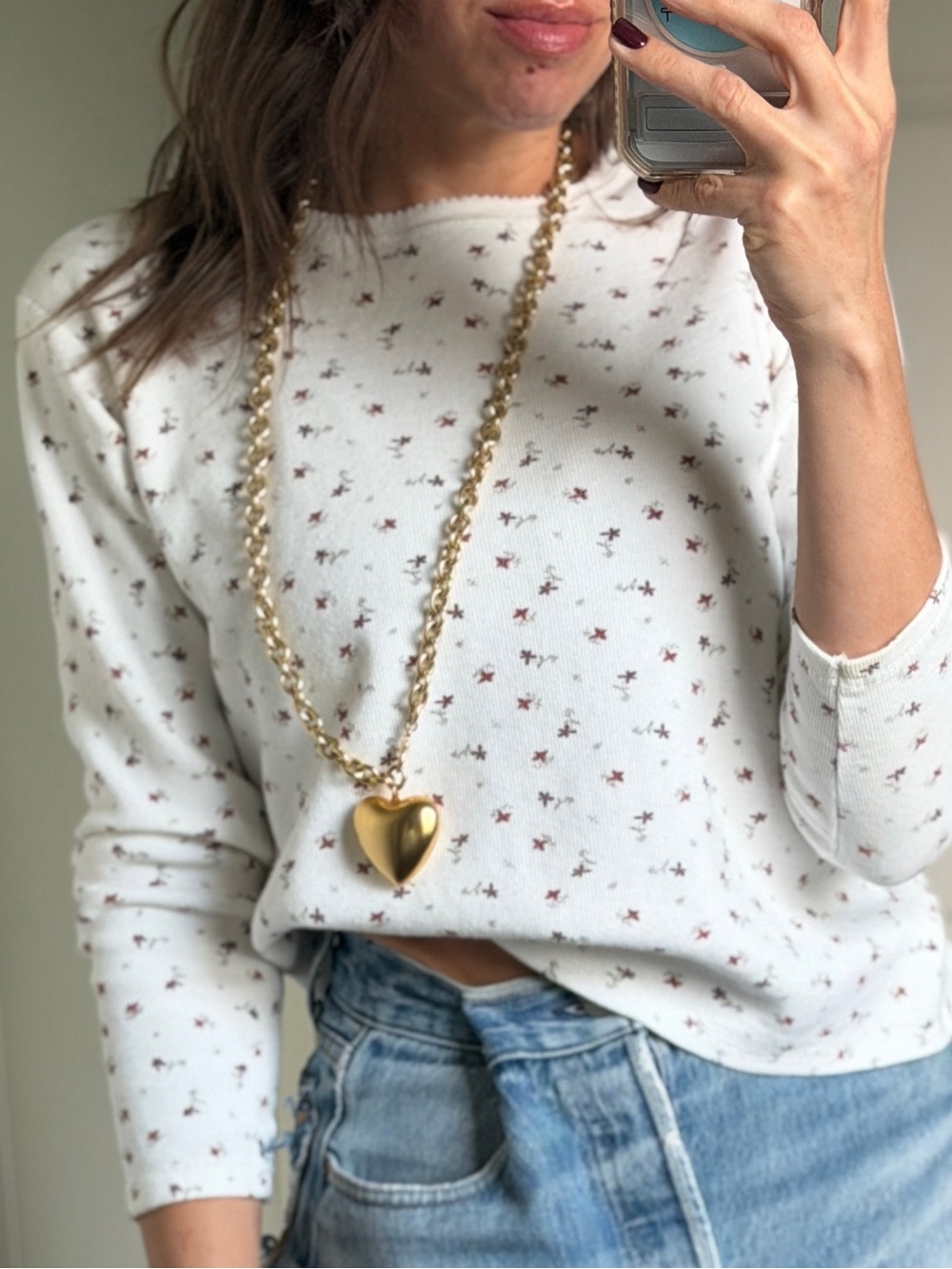 Roxanne Assoulin The Puffy Heart Necklace in Gold - Picture 7 of 7